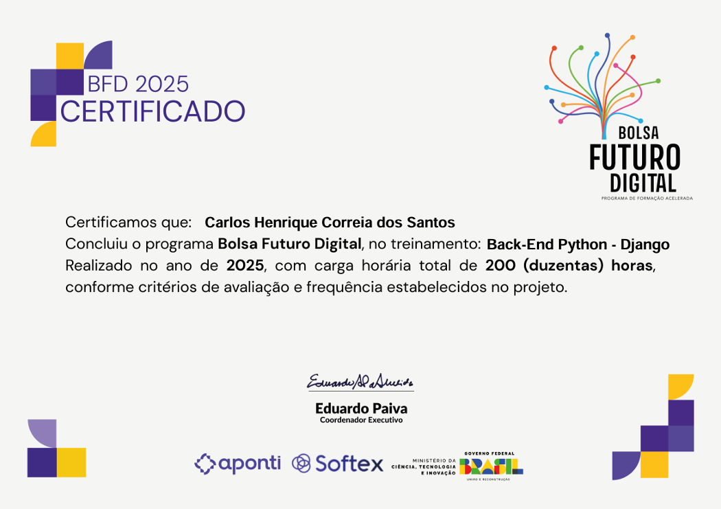 Miniatura do certificado de Python